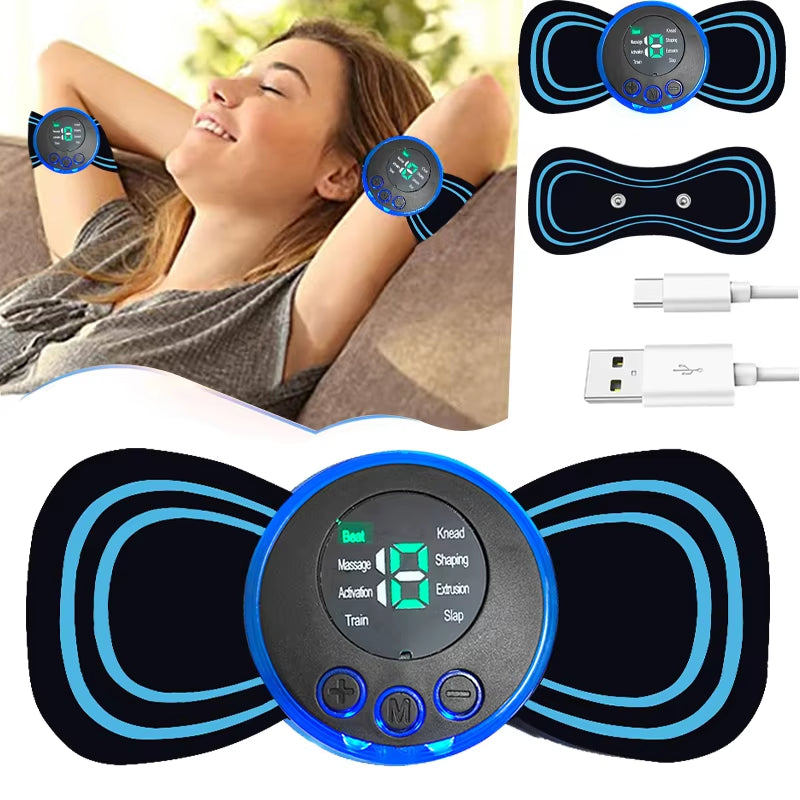 Intelligent Full Body Massage Set with Foot Pad, Cervical Neck Patch, and Massage Pen